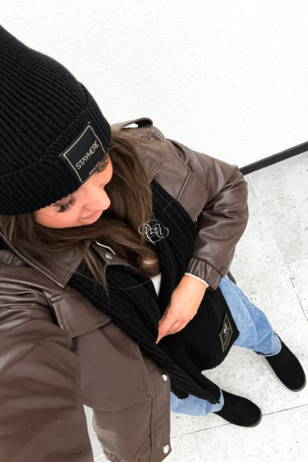 Czapka stayhere czarna