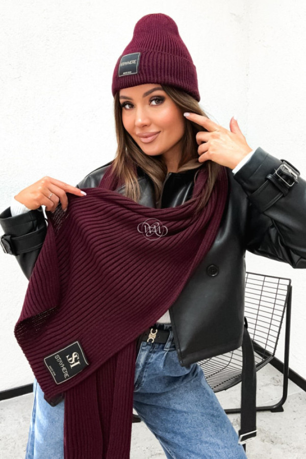 Szalik stayhere bordowy