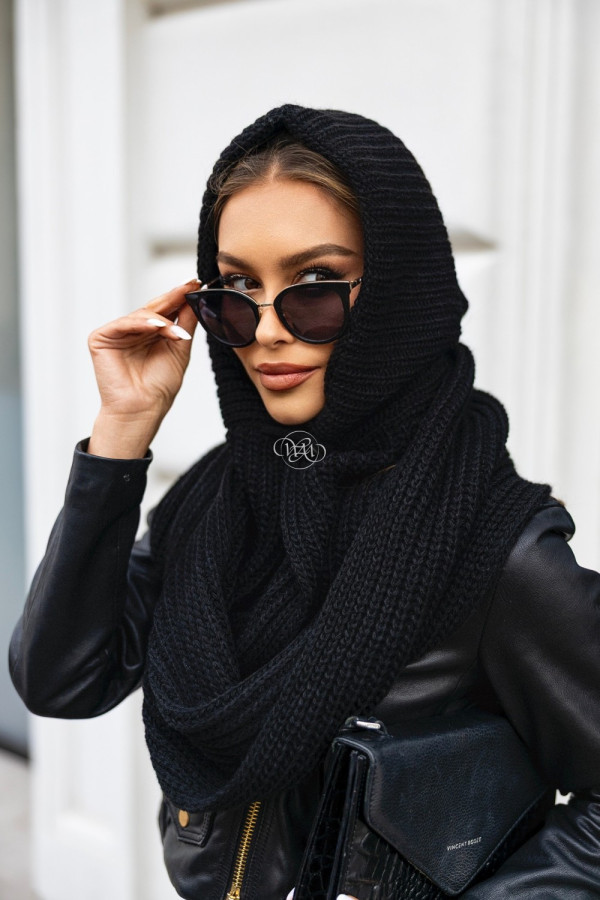 Czapkoszal berta czarny