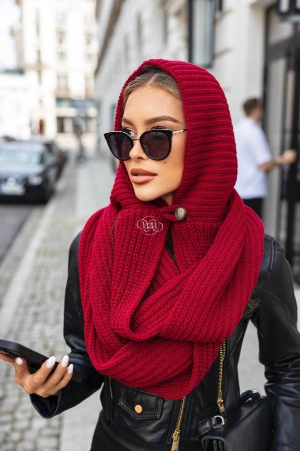 Czapkoszal berta bordo