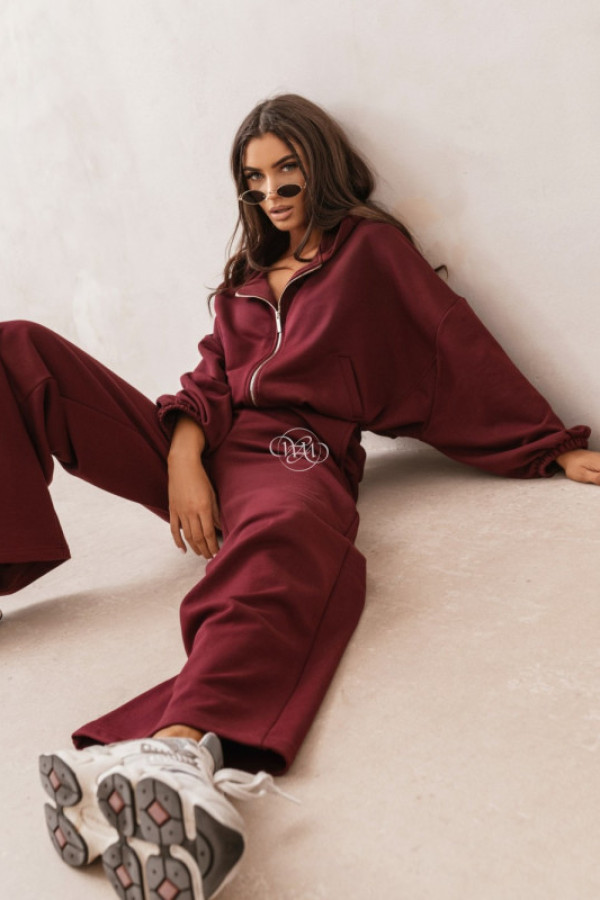 Komplet dresowy ricky bordowy