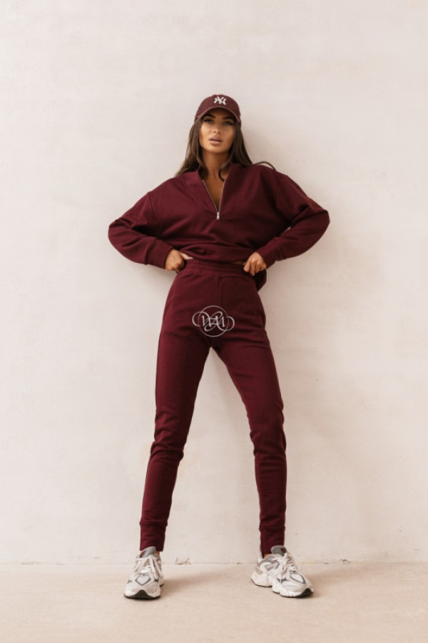 Komplet stilo bordowy