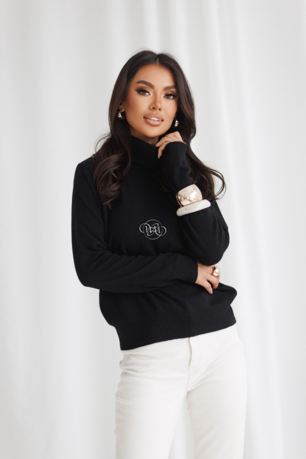 Golf gwen z kaszmirem czarny