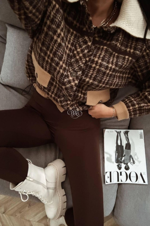 Kurtka/ narzutka milky beż- czekolada