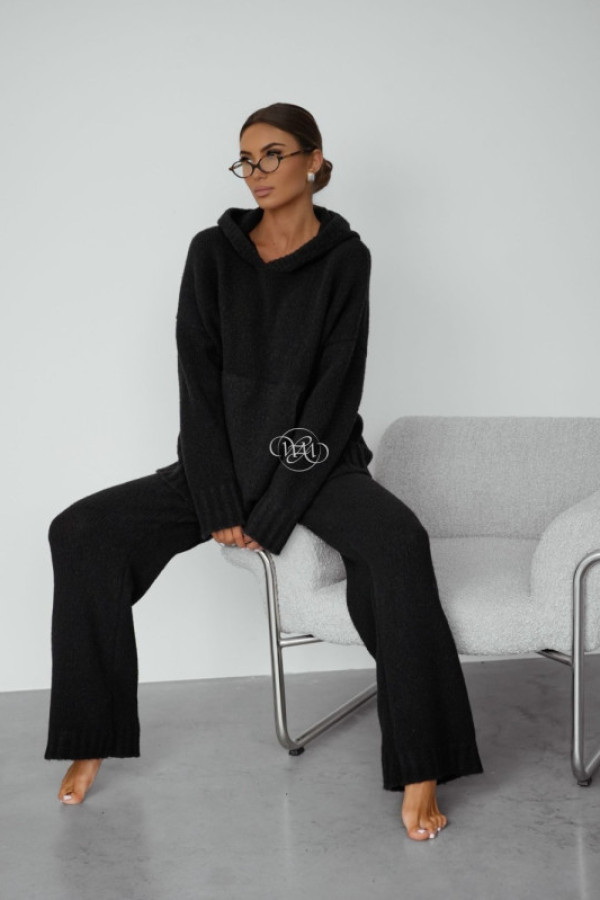 Komplet dzianinowy hugo czarny