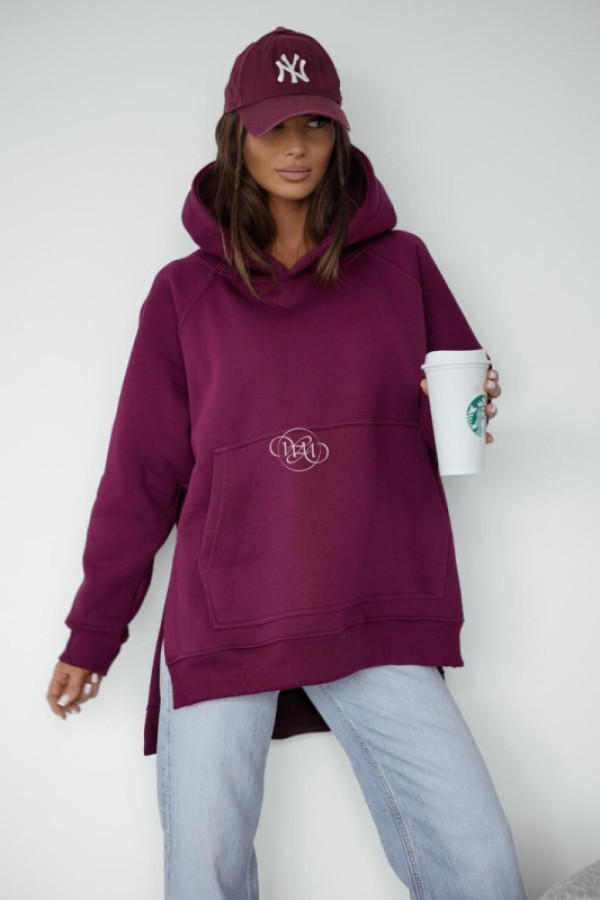 Bluza long me gusta bordowa