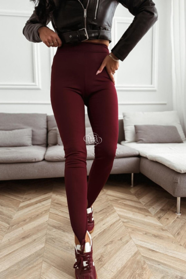 Legginsy sarah bordowe