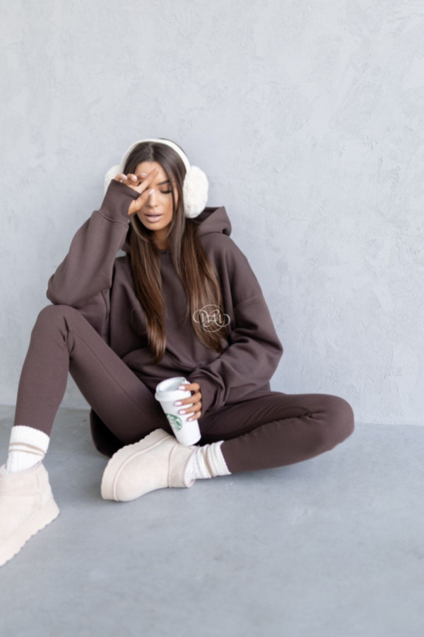 Legginsy amber czekoladowe