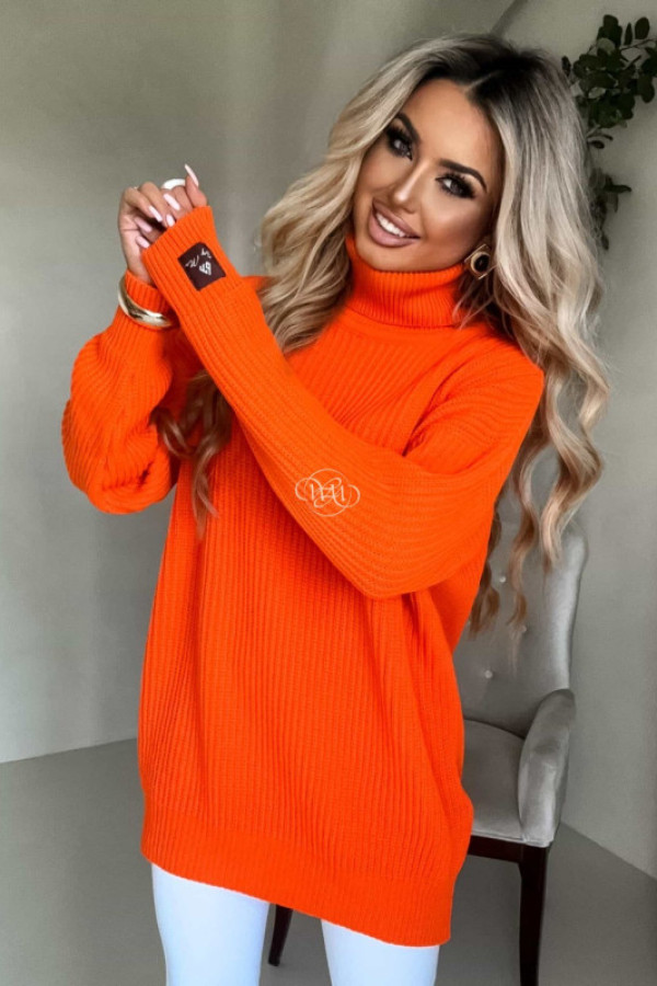 Sweter golf laver - dyniowy