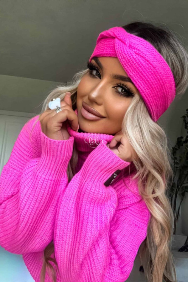 Opaska cati - mocny róż