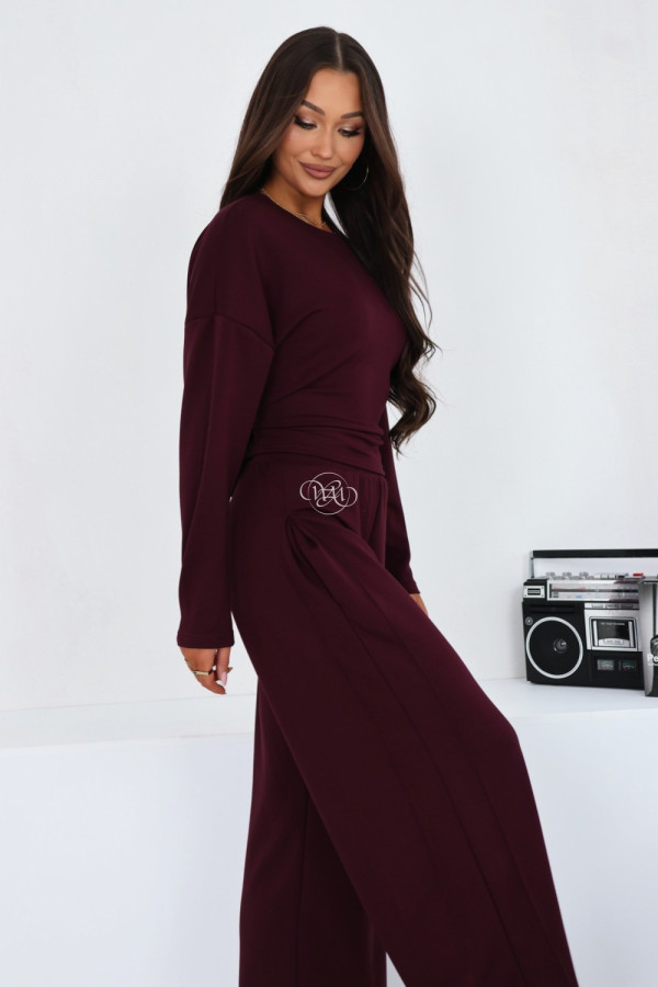 Komplet sofia bordowy