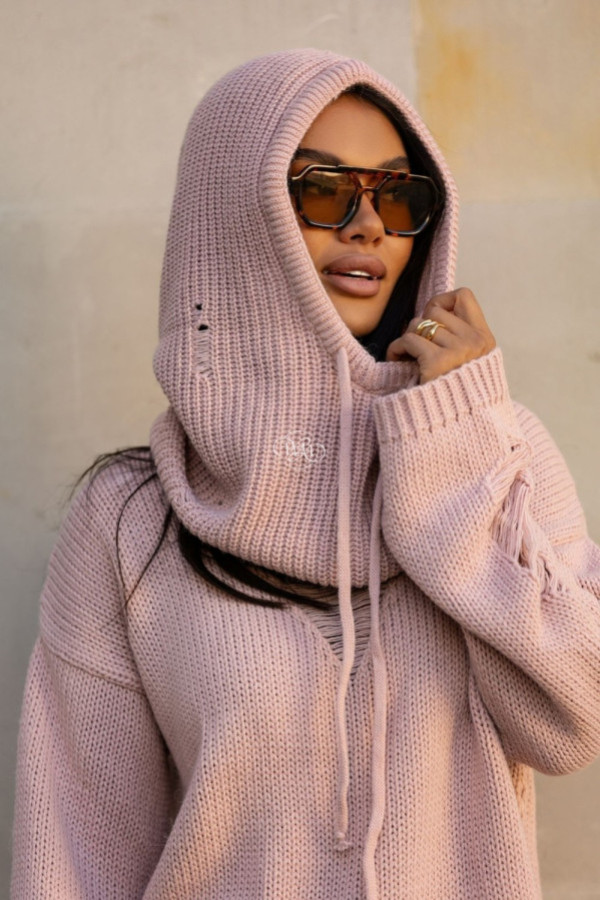 Balaklawa pudrowy róż