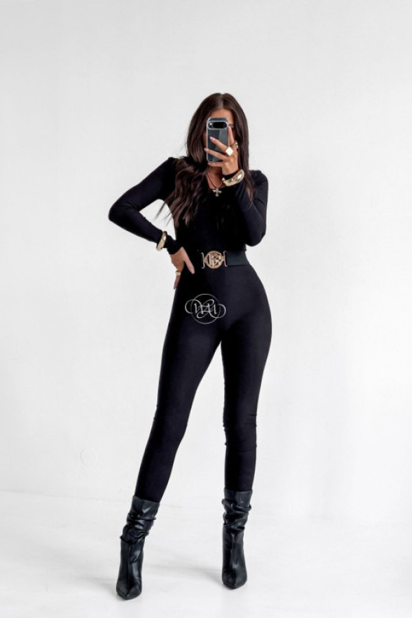 Kombinezon taliowany fit czarny