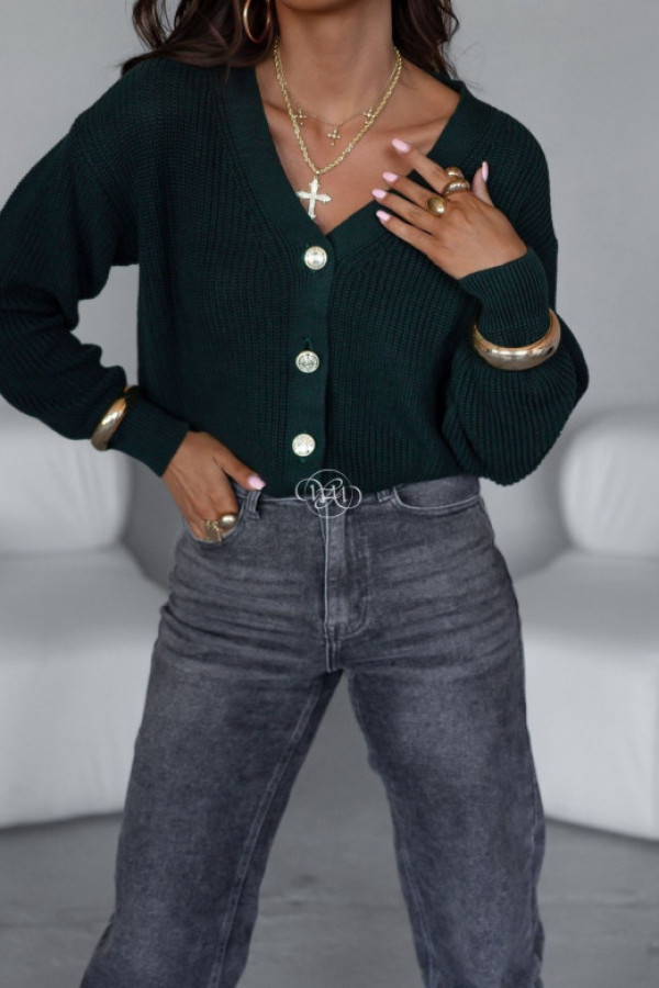 Sweter nelly butelkowa zieleń