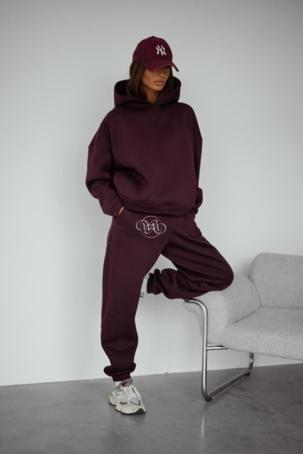 Spodnie sanders burgund