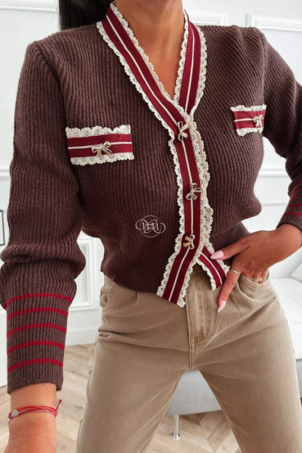 Sweterek medison czekoladowy