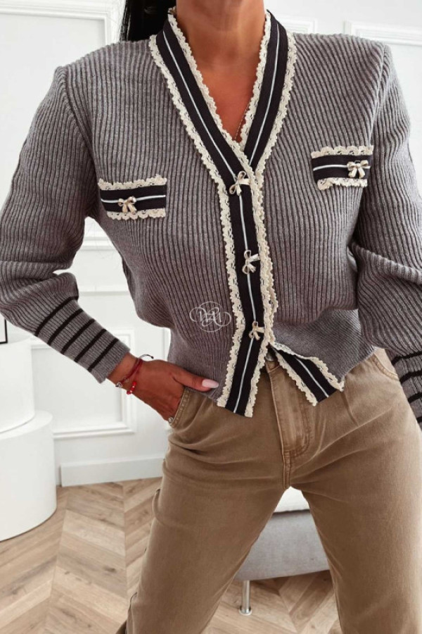 Sweterek medison szary