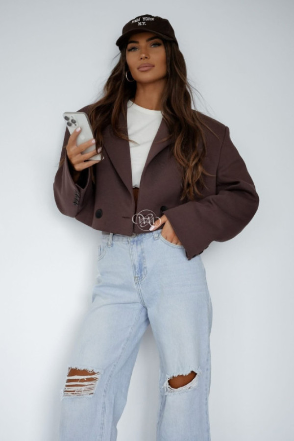 Marynarka salwa bawełniana śliwka