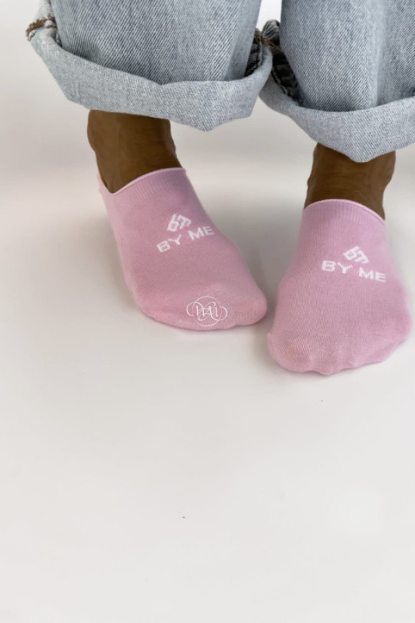 Mikrostopki by me – różowe z białym logo