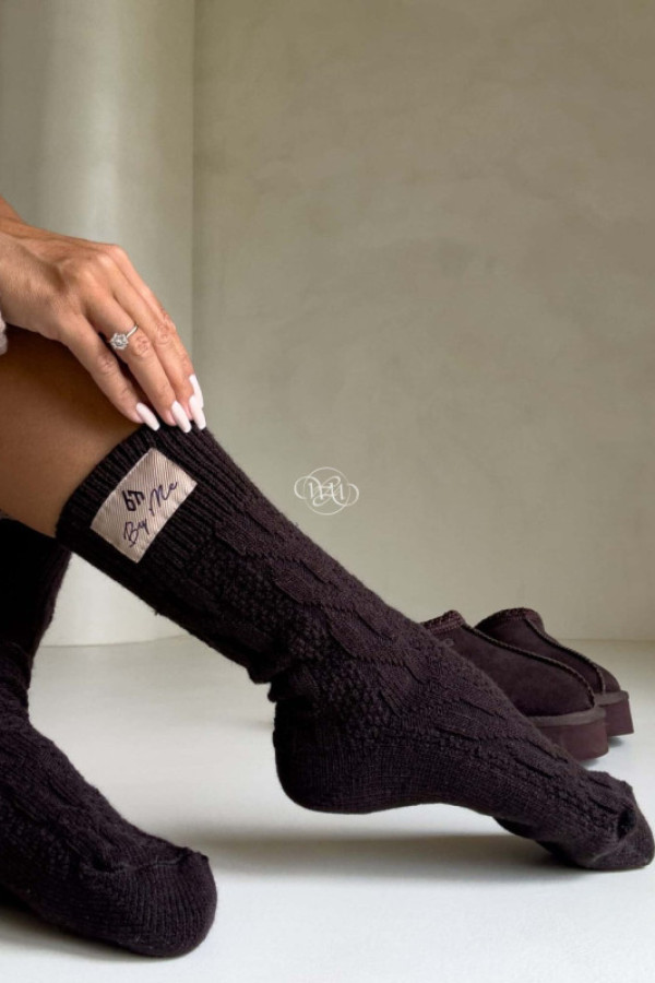 Skarpety wool – czekoladowe
