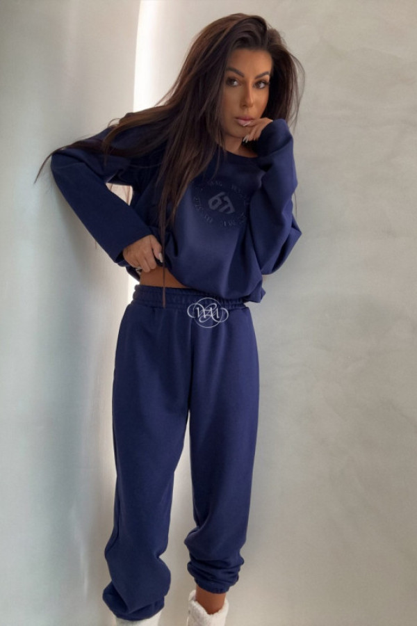 Komplet louis - granatowy