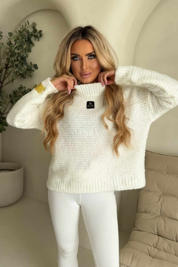 Sweter bucla – ecru