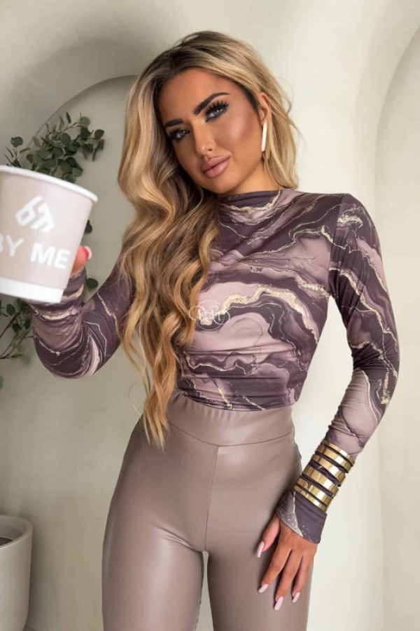 Bluzka skin marmurek – mokka