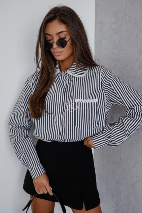 Koszula luna w paski granat