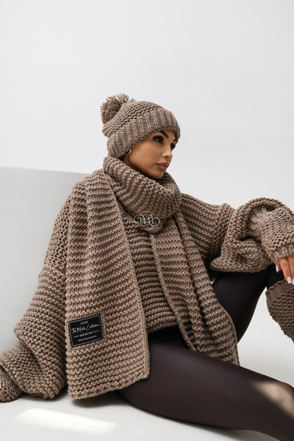 Komplet zimowy cora cappuccino