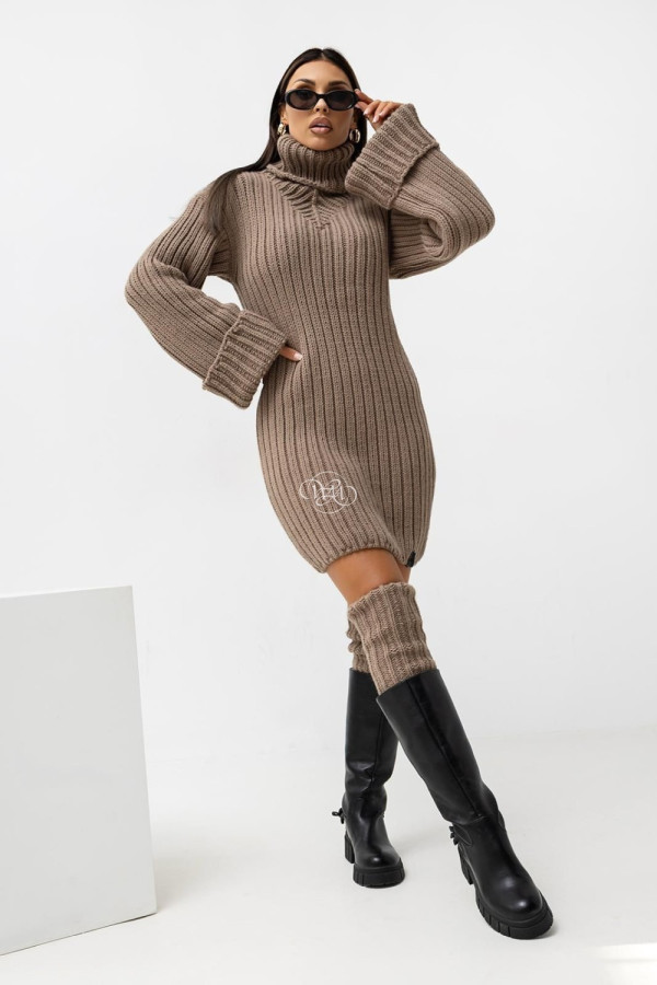 Sukienka dzianinowa sabina cappuccino