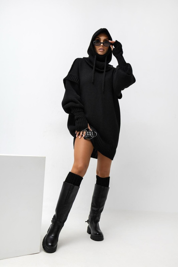 Komplet zimowy kominiarka + rękawiczki+ ocieplacze jane czarny