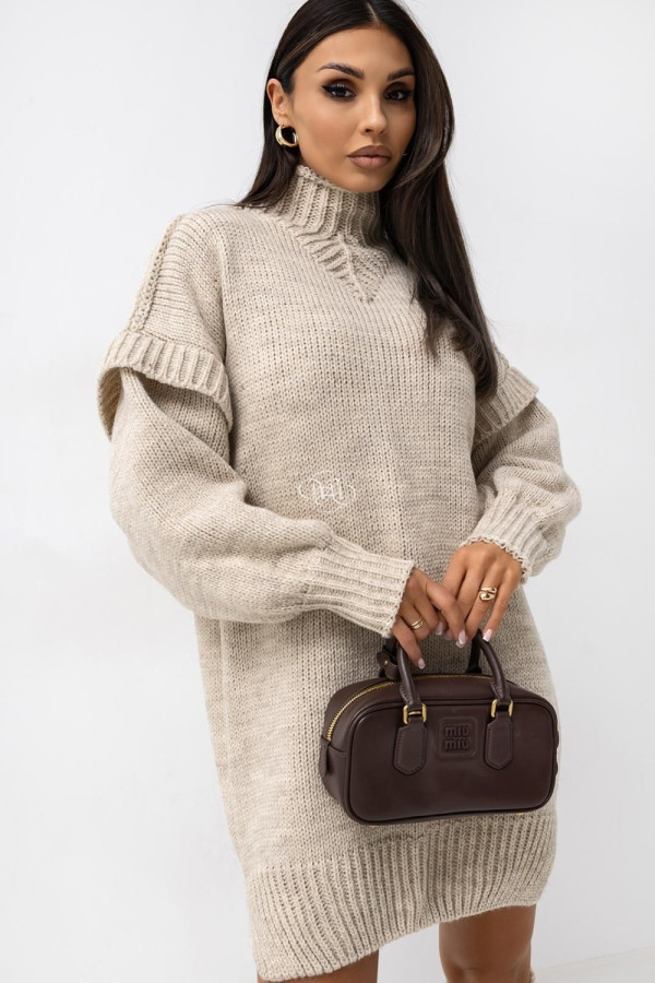 Sukienka dzianinowa margaret beżowa