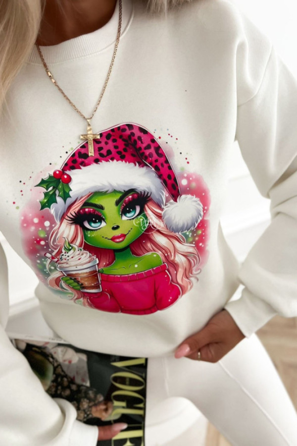 Bluza grinch lady śmietanka