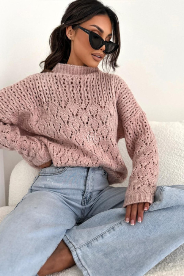 Sweterek velvet dirty pink