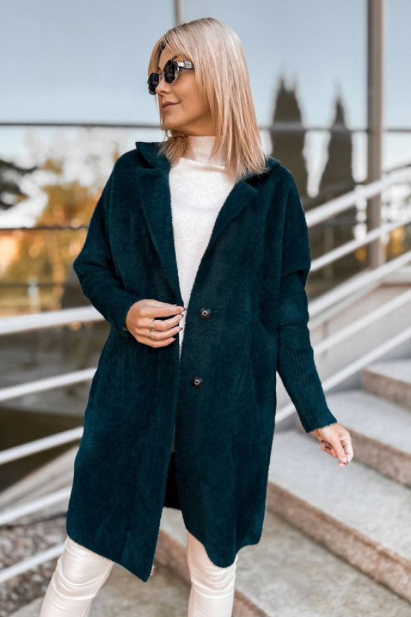 Płaszcz alpaka reil zielony