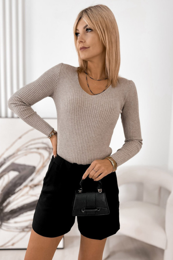 Sweter perla ciemnobeżowy