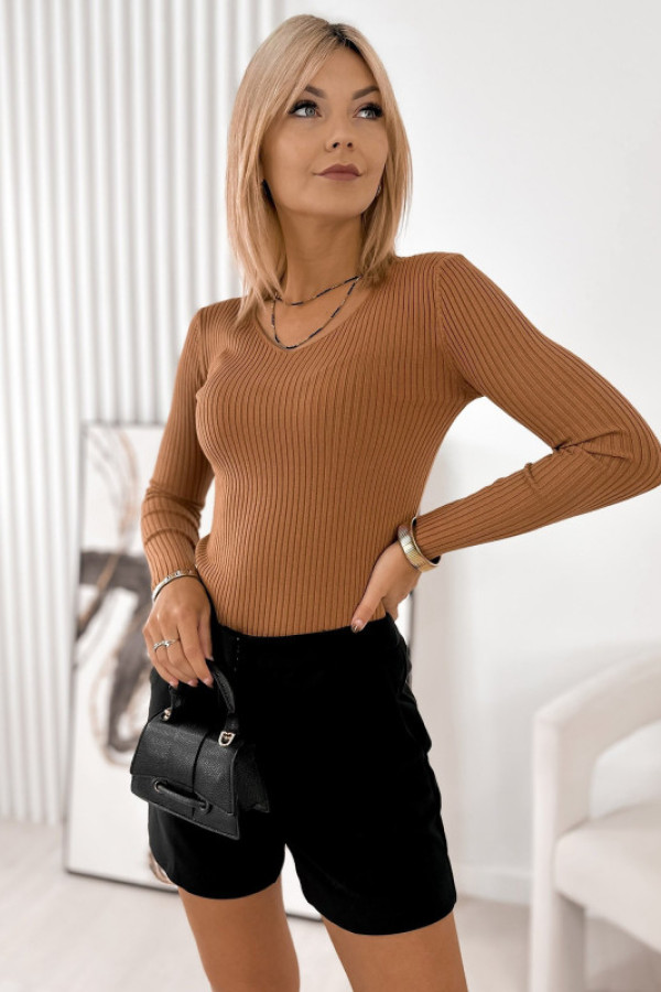 Sweter perla karmelowy