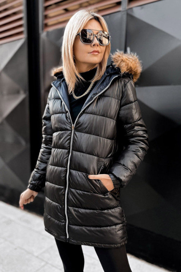 Kurtka dwustronna suelia granatowo-czarna