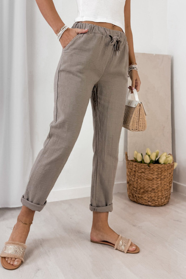 Spodnie selna ciemnobeżowe