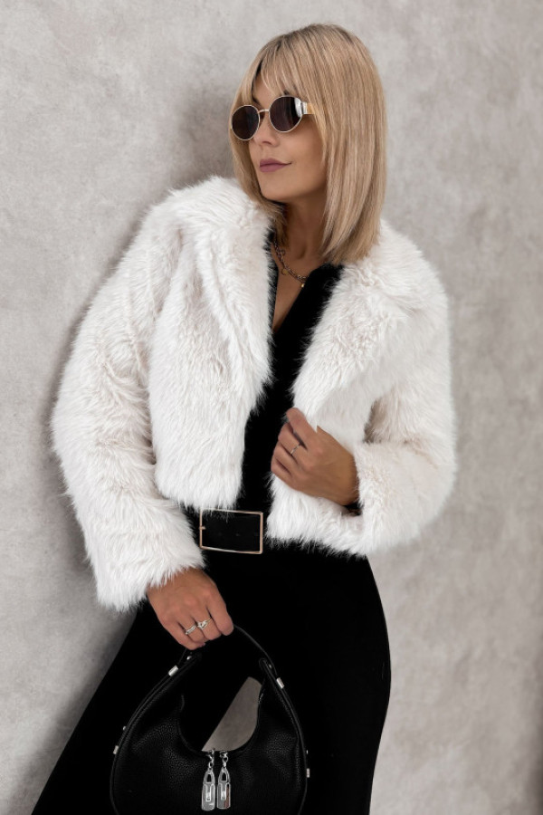 Kurtka futerko otaria ecru