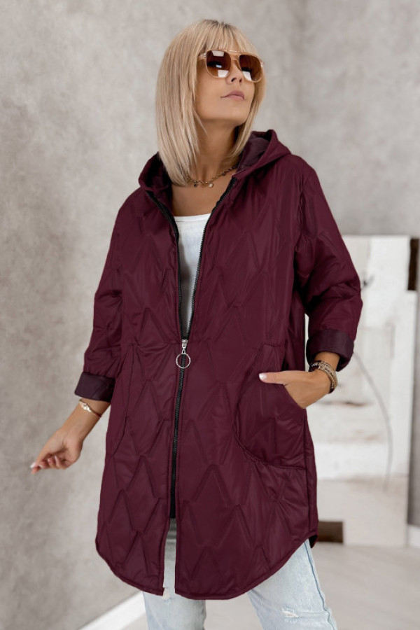 Kurtka fjorden bordowa