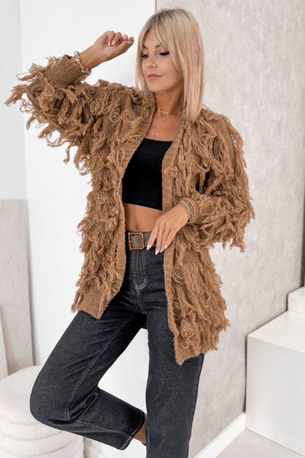 Kardigan ravisse karmelowy