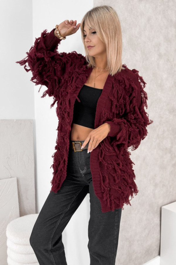 Kardigan ravisse bordowy