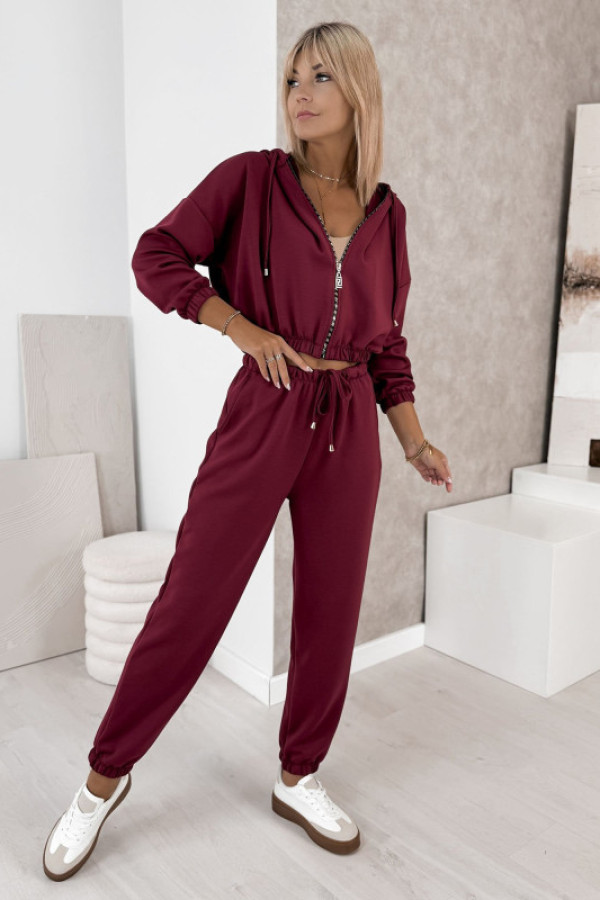 Komplet dresowy amedda bordowy