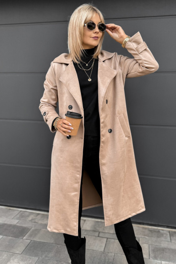 Płaszcz akram ciemnobeżowy