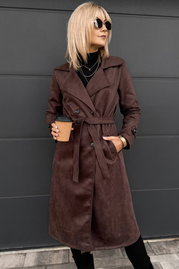 Płaszcz akram brązowy