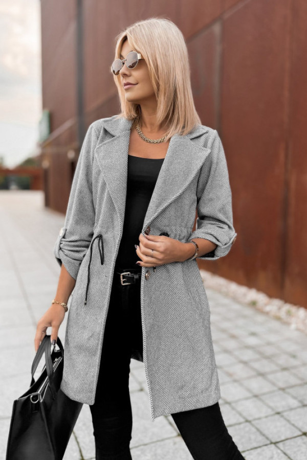 Płaszcz kattia ciemnoszary