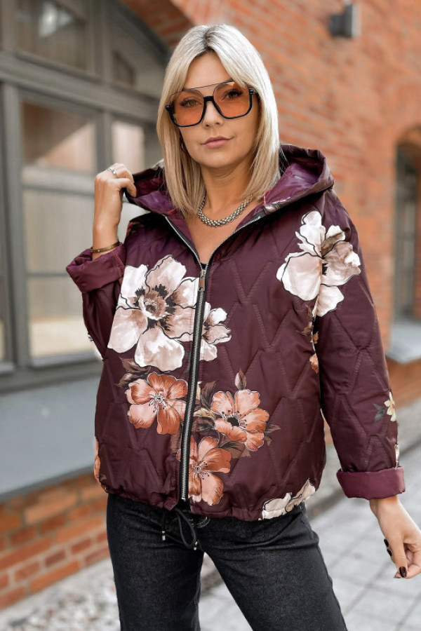 Kurtka somerset bordowa