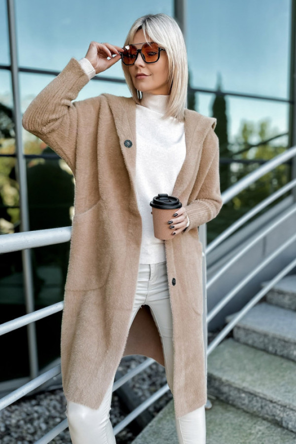 Płaszcz alpaka cesira karmelowy