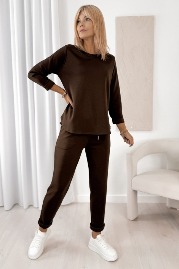 Komplet tryzo ciemnobrązowy